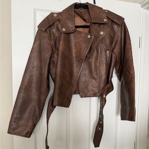 Brand new never worn faux leather jacket